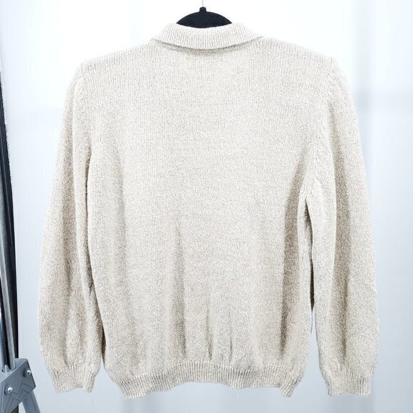 VTG Embroidered Ice Skating Polo Neck Button Cardigan Sweater PL Cotton/… - Picture 2 of 16